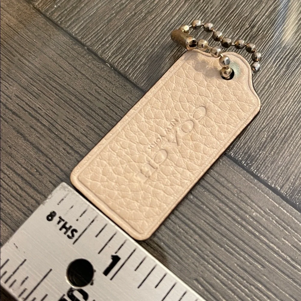 Coach Chalk Pebble Leather Key Chain - Hangtag - Bag Charm Replacement Part - Picture 5 of 17